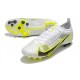 Nike Mercurial Vapor XIV Eilte PRO AG Low-top White Yellow Men Soccer Cleats 