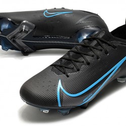 Nike Mercurial Vapor XIV Elite FG Low-top Black Blue Men Soccer Cleats 