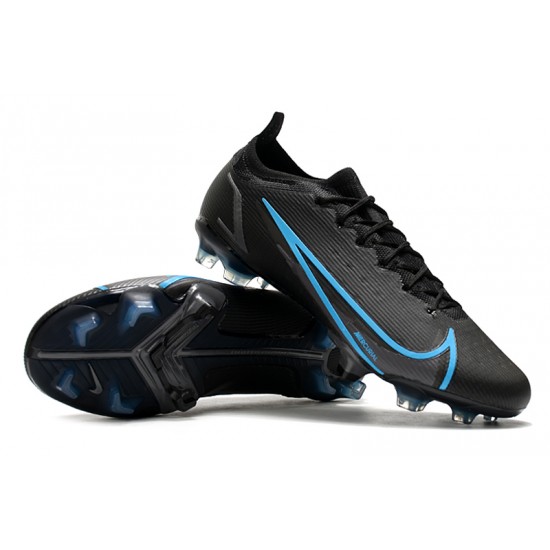 Nike Mercurial Vapor XIV Elite FG Low-top Black Blue Men Soccer Cleats