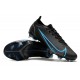Nike Mercurial Vapor XIV Elite FG Low-top Black Blue Men Soccer Cleats 