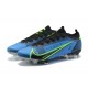 Nike Mercurial Vapor XIV Elite FG Low-top Black Blue White Men Soccer Cleats