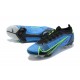 Nike Mercurial Vapor XIV Elite FG Low-top Black Blue White Men Soccer Cleats 