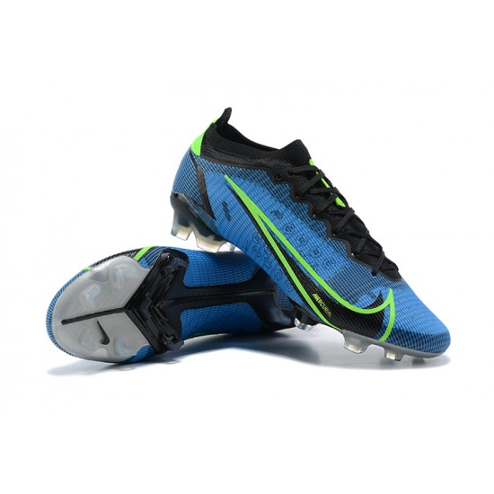 Nike Mercurial Vapor XIV Elite FG Low-top Black Blue White Men Soccer Cleats