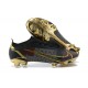 Nike Mercurial Vapor XIV Elite FG Low-top Black Gold Men Soccer Cleats 