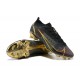 Nike Mercurial Vapor XIV Elite FG Low-top Black Gold Men Soccer Cleats 