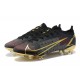 Nike Mercurial Vapor XIV Elite FG Low-top Black Gold Men Soccer Cleats