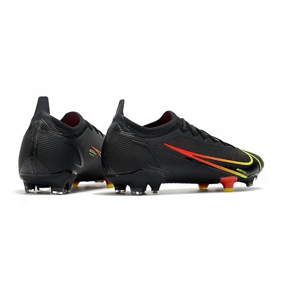 Nike Mercurial Vapor XIV Elite FG Low-top Black Yellow Red Men Soccer Cleats 