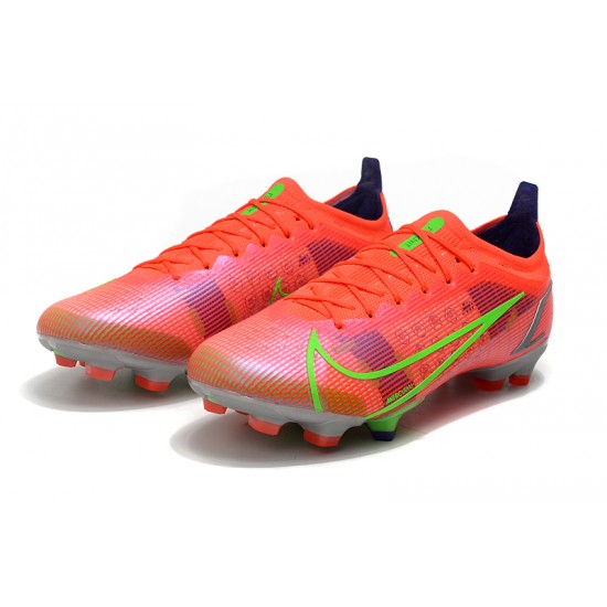 Nike Mercurial Vapor XIV Elite FG Low-top Pink Yellow Men Soccer Cleats 