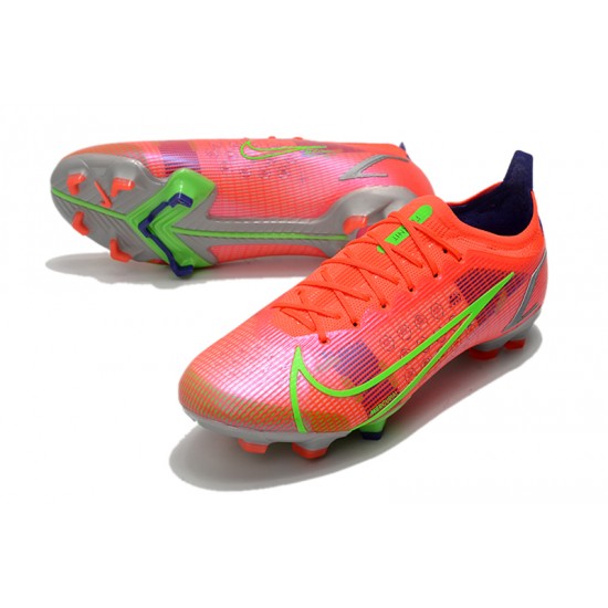 Nike Mercurial Vapor XIV Elite FG Low-top Pink Yellow Men Soccer Cleats 