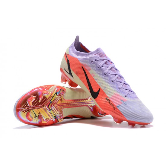 Nike Mercurial Vapor XIV Elite FG Low-top Purple Pink Men Soccer Cleats 