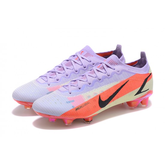 Nike Mercurial Vapor XIV Elite FG Low-top Purple Pink Men Soccer Cleats 