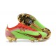 Nike Mercurial Vapor XIV Elite FG Low-top Red Green Gold Men Soccer Cleats 