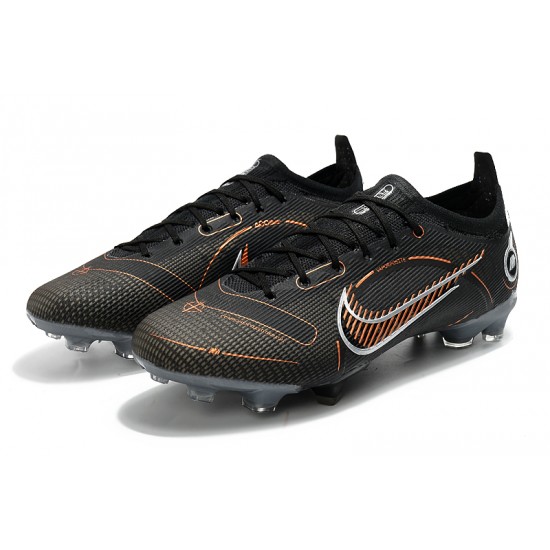 Nike Mercurial Vapor XIV Elite FG Low-top Sliever Black Brow Men Soccer Cleats 