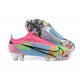 Nike Mercurial Vapor XIV Elite FG Low-top Sliver Pink Blue Men Soccer Cleats 