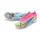 Nike Mercurial Vapor XIV Elite FG Low-top Sliver Pink Blue Men Soccer Cleats 