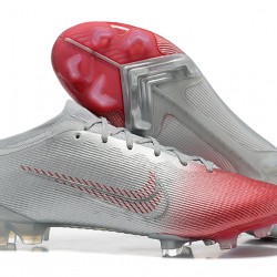 Nike Mercurial Vapor XIV Elite FG Low-top Sliver Red Men Soccer Cleats 