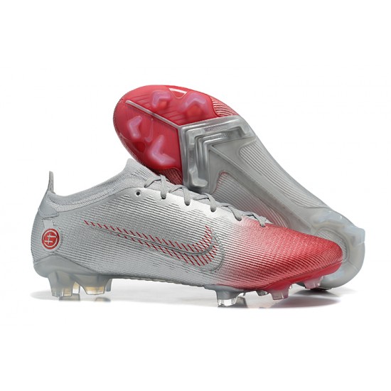 Nike Mercurial Vapor XIV Elite FG Low-top Sliver Red Men Soccer Cleats