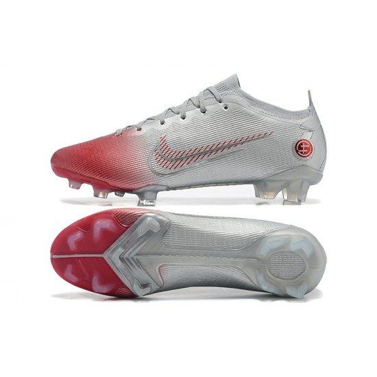 Nike Mercurial Vapor XIV Elite FG Low-top Sliver Red Men Soccer Cleats