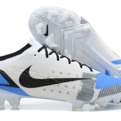 Nike Mercurial Vapor XIV Elite FG Low-top White Blue Men Soccer Cleats 