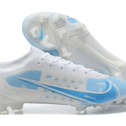 Nike Mercurial Vapor XIV Elite FG Low-top White Light Blue Men Soccer Cleats 