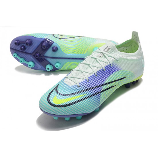 Nike Mercurial Vapor XIV Elite PRO AG Low-top Lingt Green Purple Women And Men Soccer Cleats