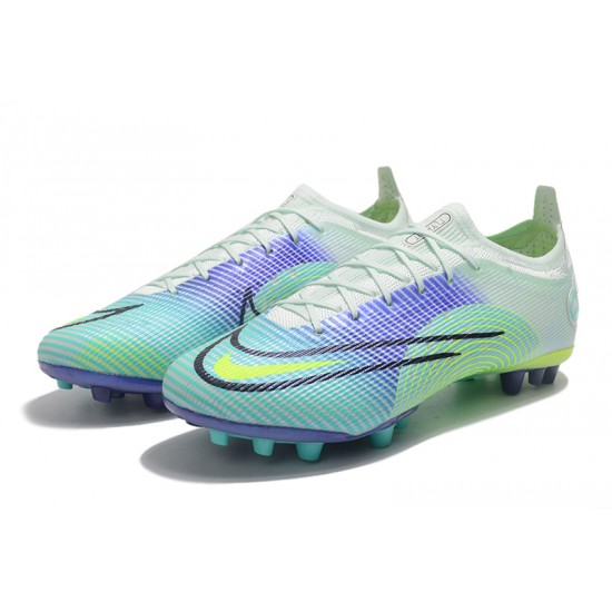 Nike Mercurial Vapor XIV Elite PRO AG Low-top Lingt Green Purple Women And Men Soccer Cleats