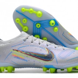 Nike Mercurial Vapor XIV Elite PRO AG Low-top White Blue Women And Men Soccer Cleats 