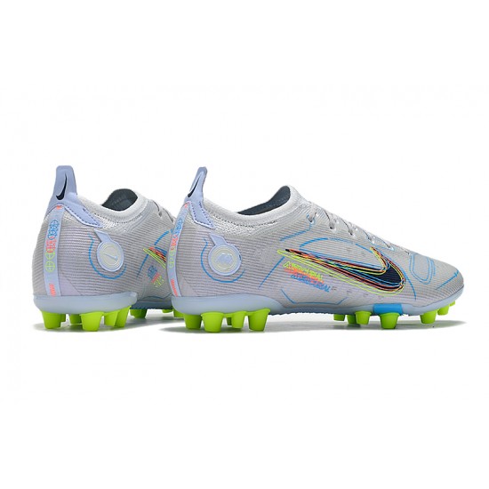 Nike Mercurial Vapor XIV Elite PRO AG Low-top White Blue Women And Men Soccer Cleats