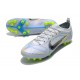 Nike Mercurial Vapor XIV Elite PRO AG Low-top White Blue Women And Men Soccer Cleats 