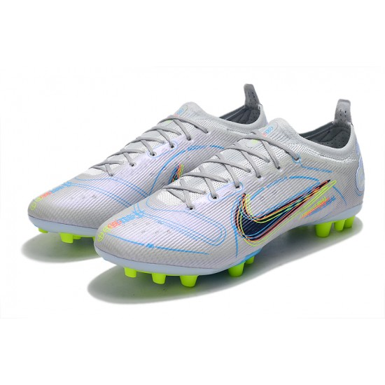 Nike Mercurial Vapor XIV Elite PRO AG Low-top White Blue Women And Men Soccer Cleats