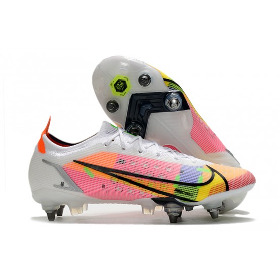 Nike Mercurial Vapor XIV Elite SG PRO Anti Clog Low-top White Pink Men Soccer Cleats