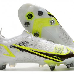 Nike Mercurial Vapor XIV Elite SG PRO Anti Clog Low-top White Yellow Men Soccer Cleats