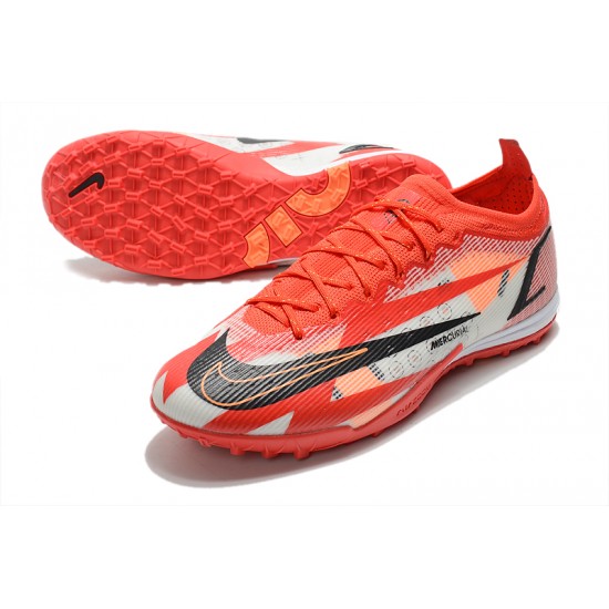 Nike Mercurial Vapor XIV Elite TF Low-top Red White Men Soccer Cleats 