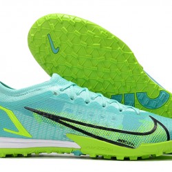 Nike Mercurial Vapor XIV Elite TF Low-top Turqoise Green Men Soccer Cleats 