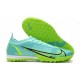 Nike Mercurial Vapor XIV Elite TF Low-top Turqoise Green Men Soccer Cleats 