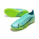 Nike Mercurial Vapor XIV Elite TF Low-top Turqoise Green Men Soccer Cleats 