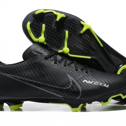 Nike Mercurial Vapor XV FG Black Green For Men Low-top Soccer Cleats 