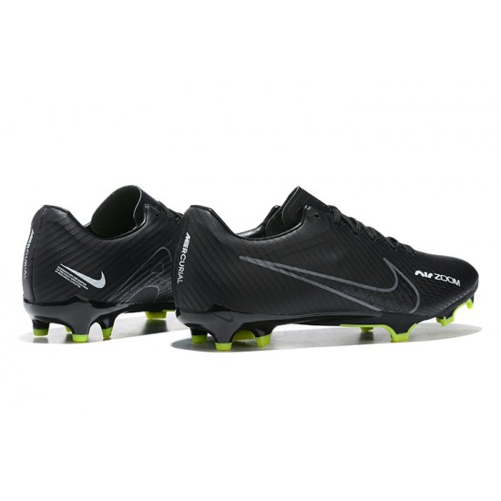 Nike Mercurial Vapor XV FG Black Green For Men Low-top Soccer Cleats