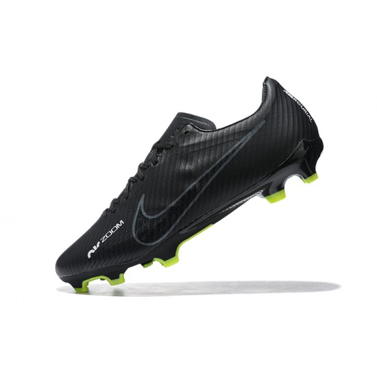 Nike Mercurial Vapor XV FG Black Green For Men Low-top Soccer Cleats