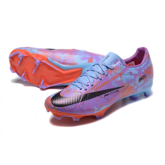 Nike Mercurial Vapor XV FG Blue Purple Red For Men Low-top Soccer Cleats 