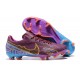 Nike Mercurial Vapor XV FG Deepwine Gold Blue For Men Low-top Soccer Cleats