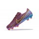 Nike Mercurial Vapor XV FG Deepwine Gold Blue For Men Low-top Soccer Cleats 