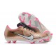 Nike Mercurial Vapor XV FG Gold Pink Black White For Men Low-top Soccer Cleats