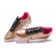 Nike Mercurial Vapor XV FG Gold Pink Black White For Men Low-top Soccer Cleats