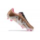 Nike Mercurial Vapor XV FG Gold Pink Black White For Men Low-top Soccer Cleats 