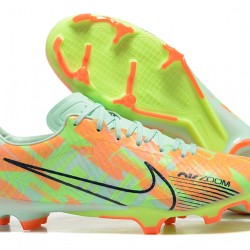 Nike Mercurial Vapor XV FG Green Yellow Black For Men Low-top Soccer Cleats 