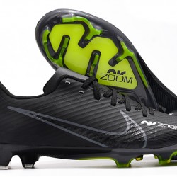 Nike Mercurial Vapor XV FG Low-top Black Yellow Men Soccer Cleats