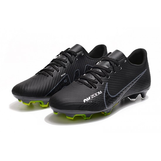 Nike Mercurial Vapor XV FG Low-top Black Yellow Men Soccer Cleats