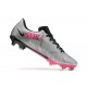 Nike Mercurial Vapor XV FG Low-top Grey Black Pink Men Soccer Cleats 