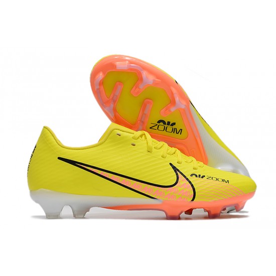 Nike Mercurial Vapor XV FG Low-top Orange Yellow Men Soccer Cleats